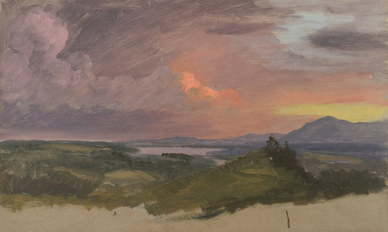 Sonnenuntergang im Hudson Valley von Frederic Edwin Church