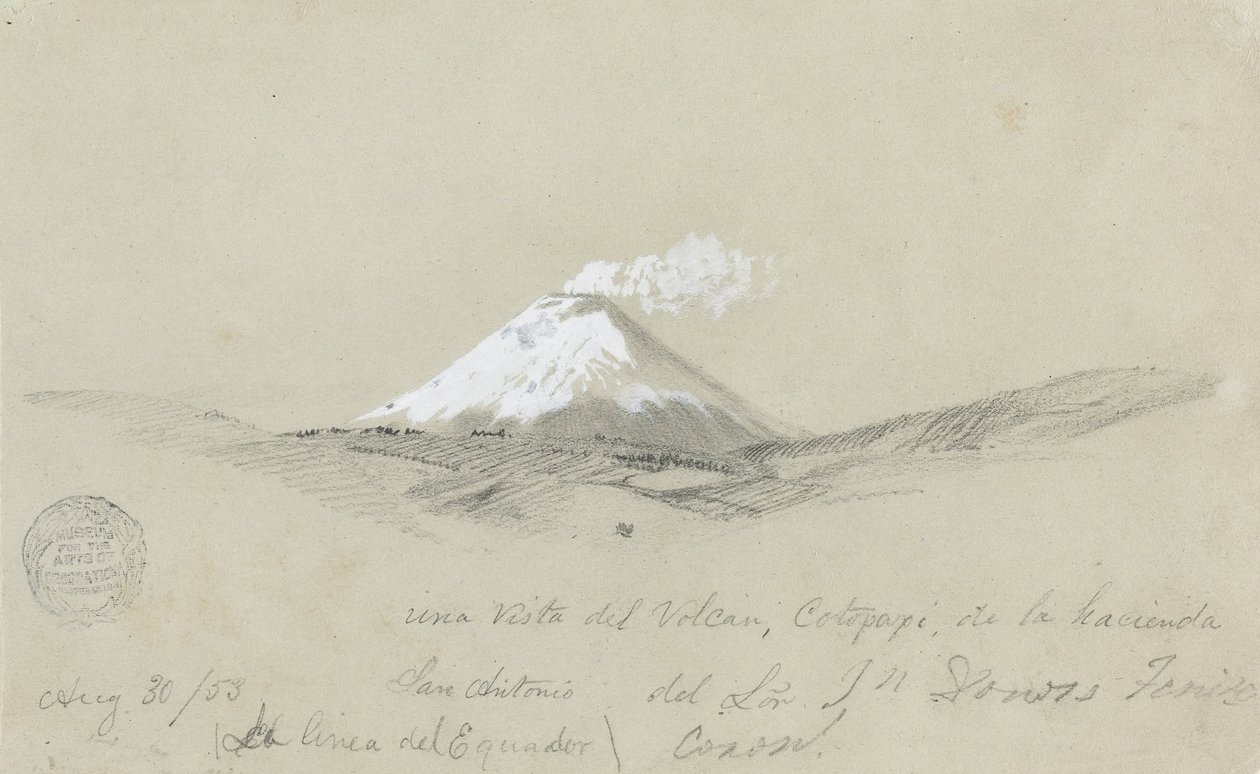 Blick auf Cotopaxi von der Hacienda San Antonio, Ecuador von Frederic Edwin Church
