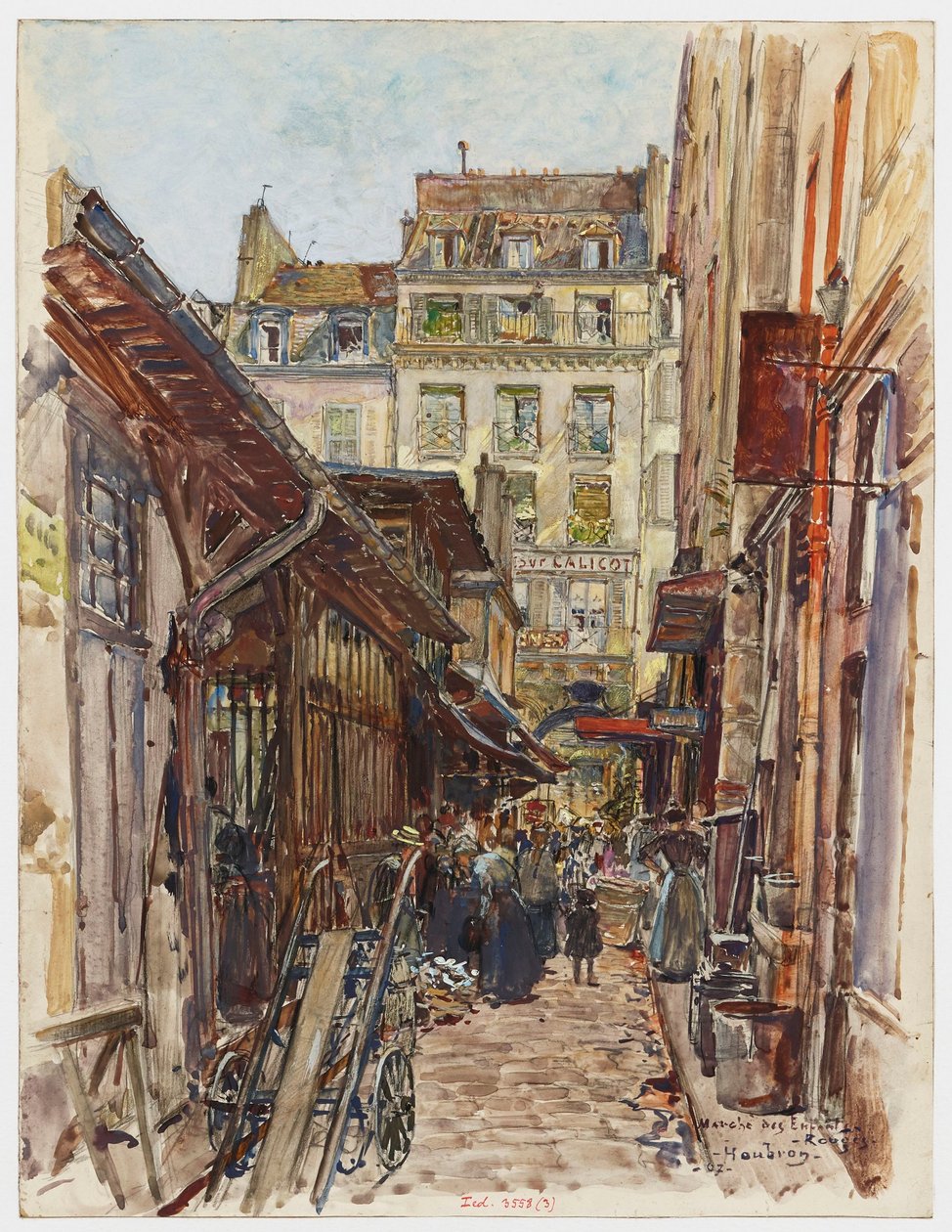 Inneres des Marktes der Enfants-Rouges von Frederic Anatole Houbron
