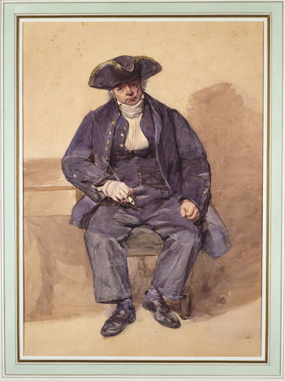Porträt von John Adams, alias John Wilkinson, Petty Officer, 78 Jahre alt (Aquarell) von Frederic Cruikshank