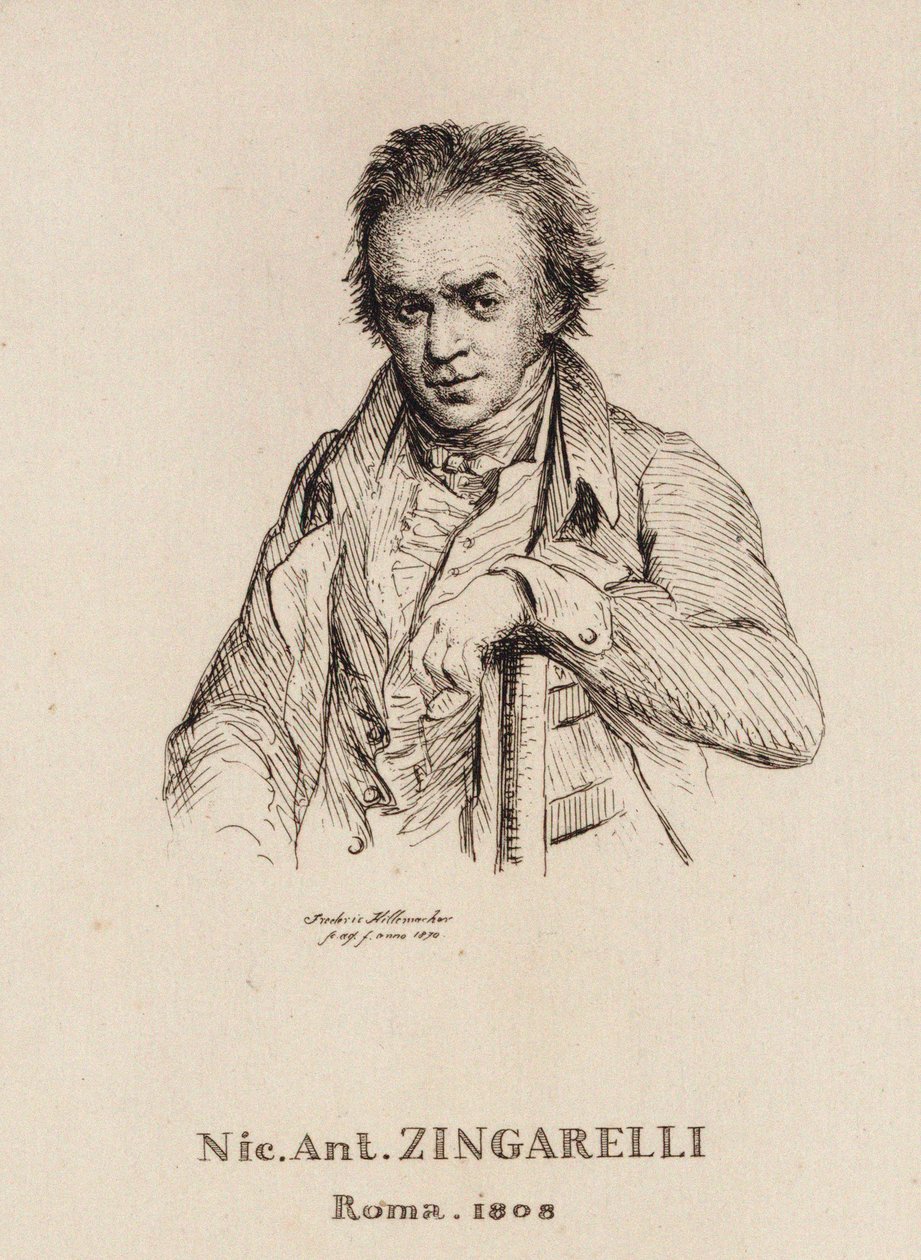 Porträt des Komponisten Nicola Antonio Zingarelli 1752-1837 von Frederic Desire Hillemacher