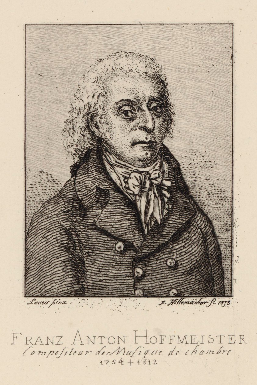 Porträt des Komponisten Franz Anton Hoffmeister 1754-1812 von Frederic Desire Hillemacher