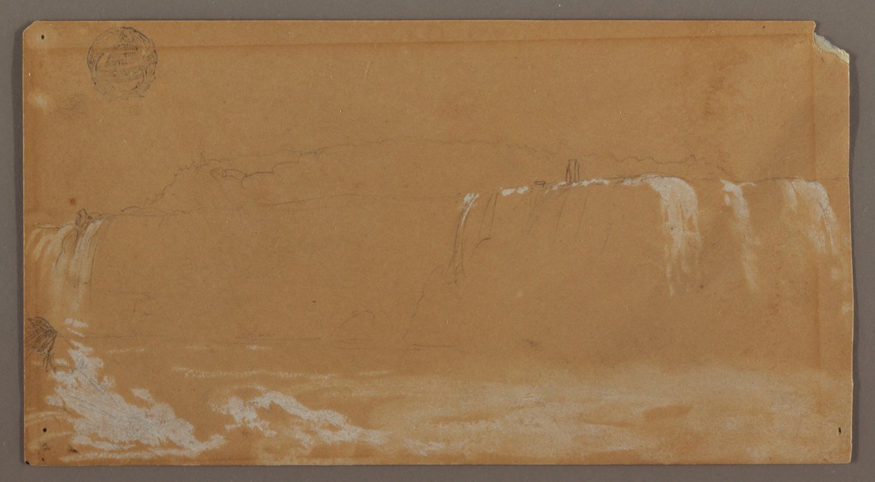 American Falls, Goat Island und Teil der Horseshoe Falls, gesehen vom kanadischen Ufer des Niagara River von Frederic Edwin Church