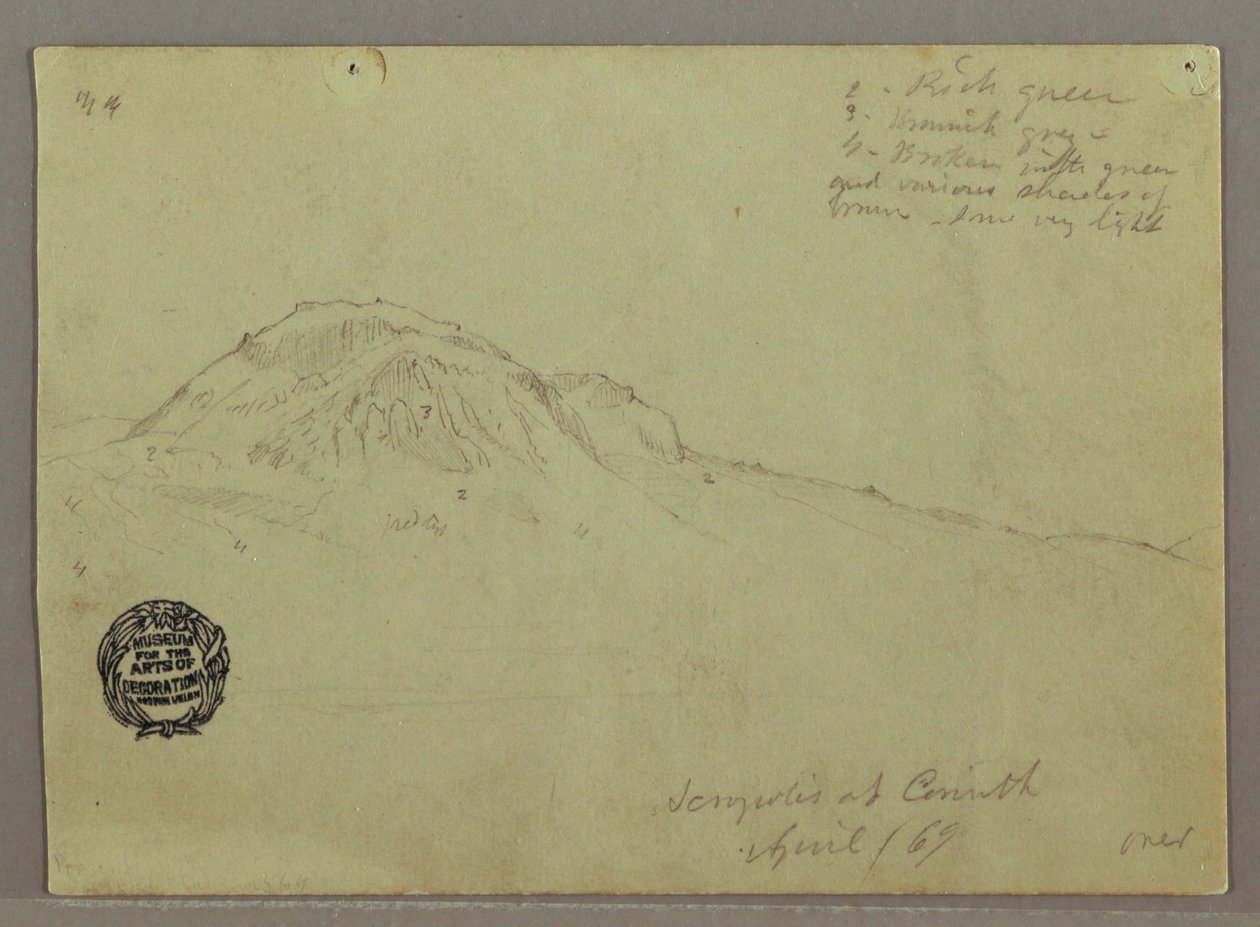 Kahle Hügel, Akropolis von Korinth, Griechenland von Frederic Edwin Church