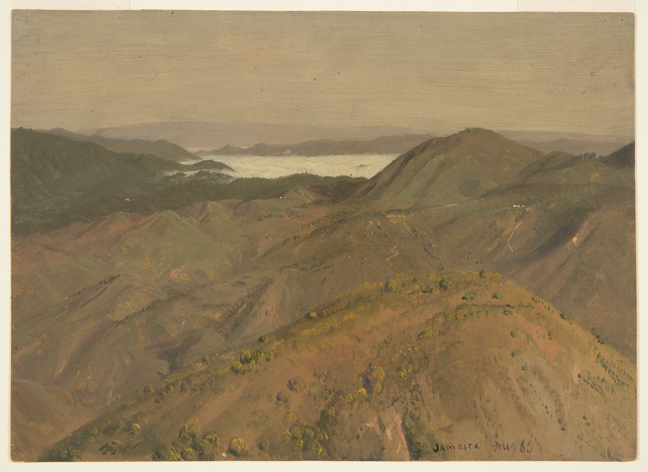 Ferne Aussicht über Hügel, Jamaika, Westindien von Frederic Edwin Church