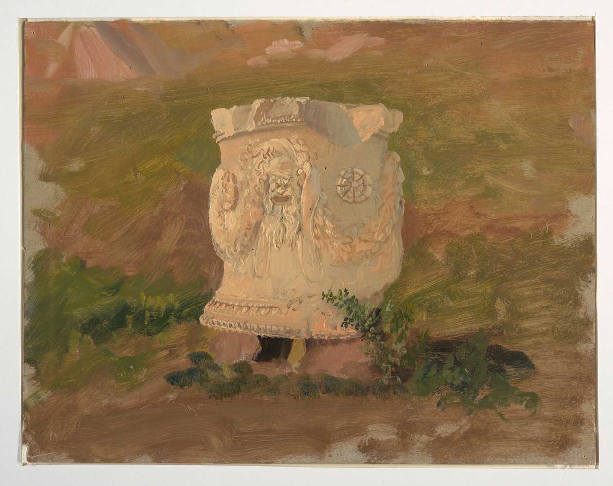 Athen, Skulptur im Dionysos-Theater von Frederic Edwin Church