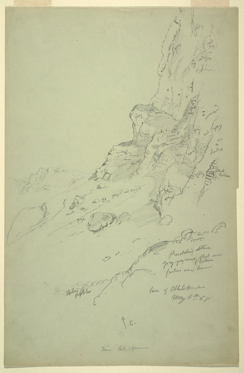 Basis des Hügels westlich von Suk Wadi, Barada von Frederic Edwin Church