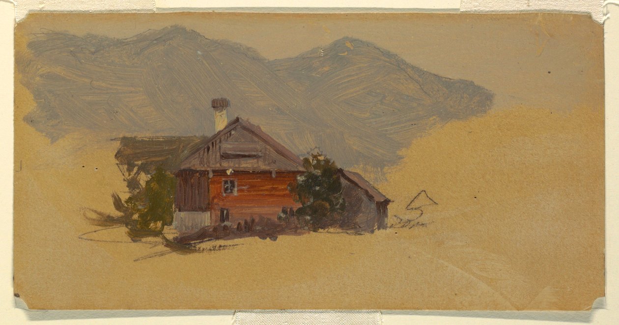 Berchtesgaden, Bauernhaus, 1868 von Frederic Edwin Church