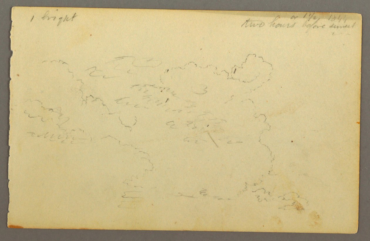 Wolkenstudie, 1844 von Frederic Edwin Church