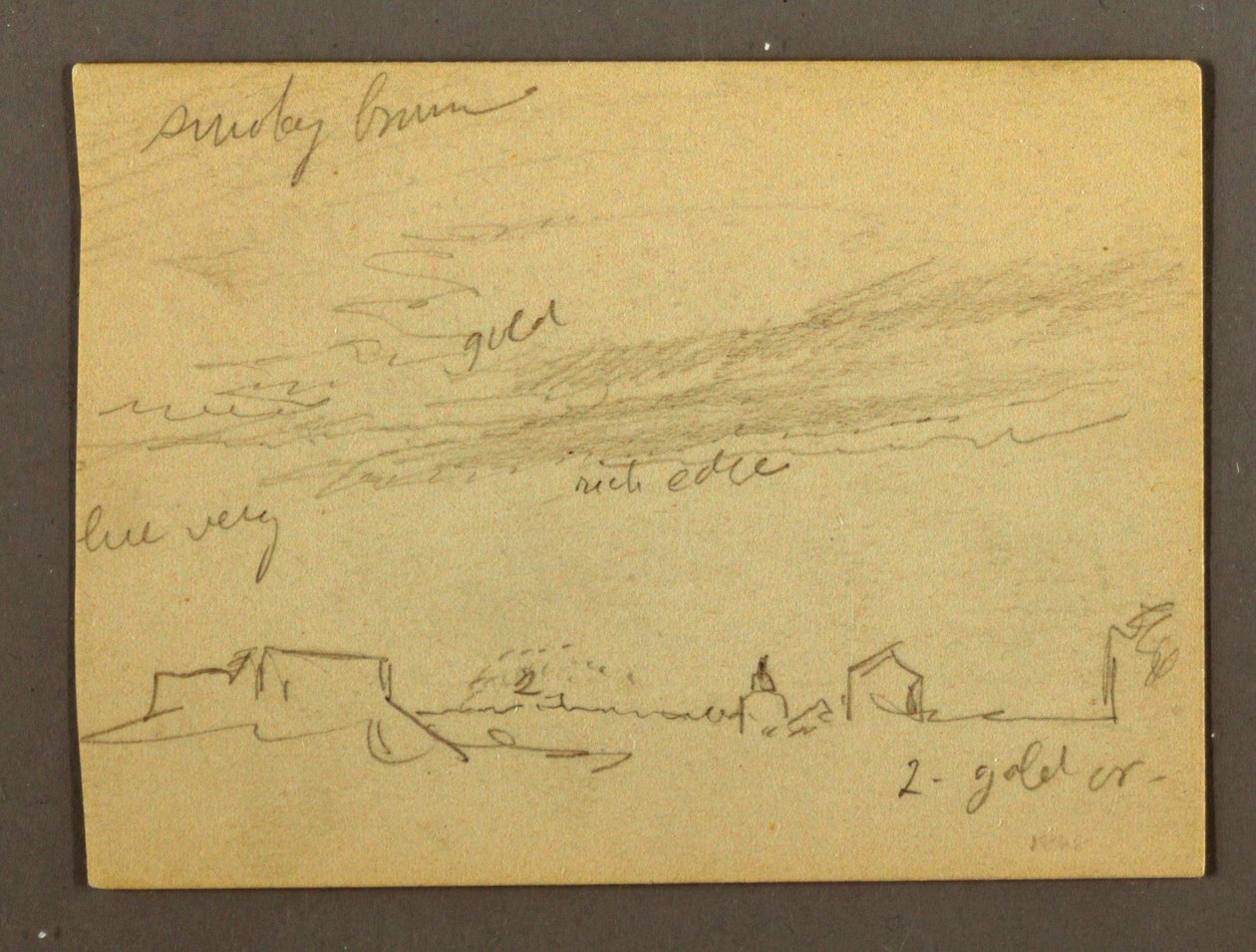 Wolkenstudie über Gebäuden, möglicherweise 1868–69 von Frederic Edwin Church
