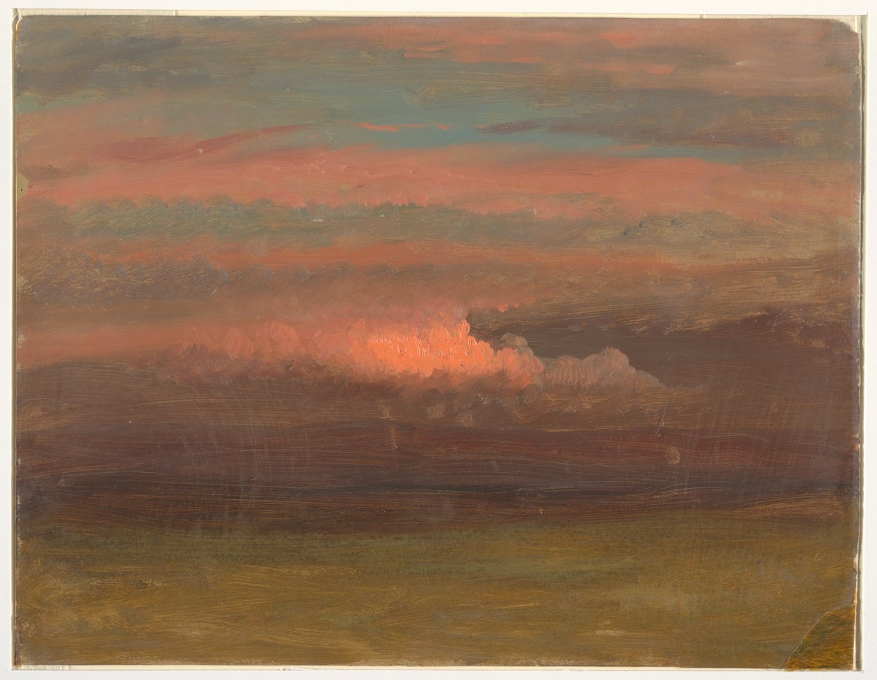 Wolkenstudie bei Sonnenuntergang, 1860–70 von Frederic Edwin Church