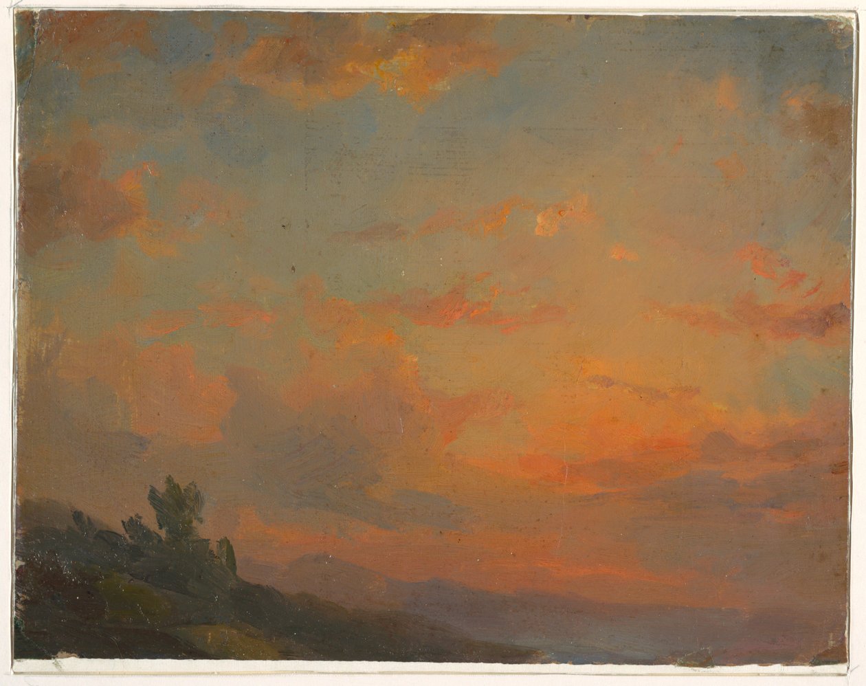 Wolkenstudie, Sonnenuntergang, 1850–60 von Frederic Edwin Church