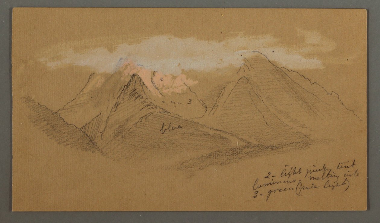 Wolken über Berggipfeln, möglicherweise 1868 von Frederic Edwin Church