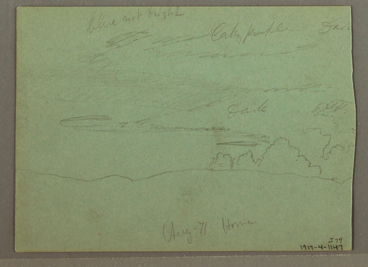 Bewölkter Himmel über Grat, August 1871 von Frederic Edwin Church