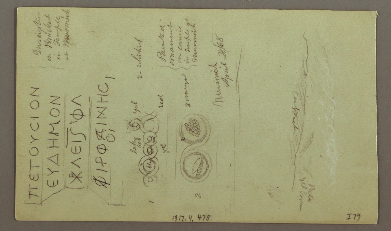 Zeichnung, Fassade des Parreloriums, 28. April 1868 von Frederic Edwin Church