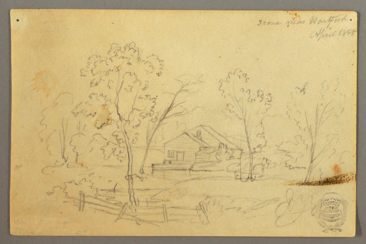 Haus im Wald an einem Bach von Frederic Edwin Church