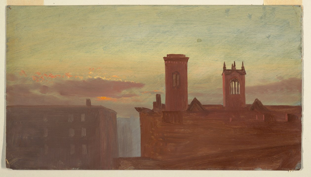 Hausdächer/Hudson von Frederic Edwin Church