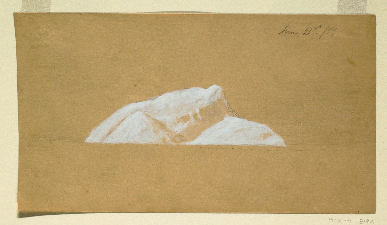 Zeichnung, Eisberg, Neufundland, 21. Juni 1859 von Frederic Edwin Church