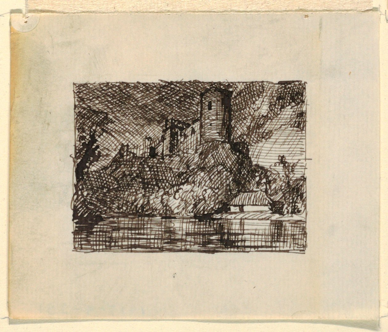 Zeichnung, Imaginäre Landschaft mit, ca. 1870–73 von Frederic Edwin Church
