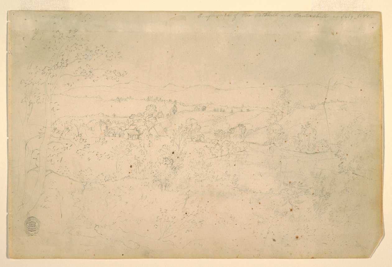 Zeichnung, Landschaft, Juli 1844 von Frederic Edwin Church