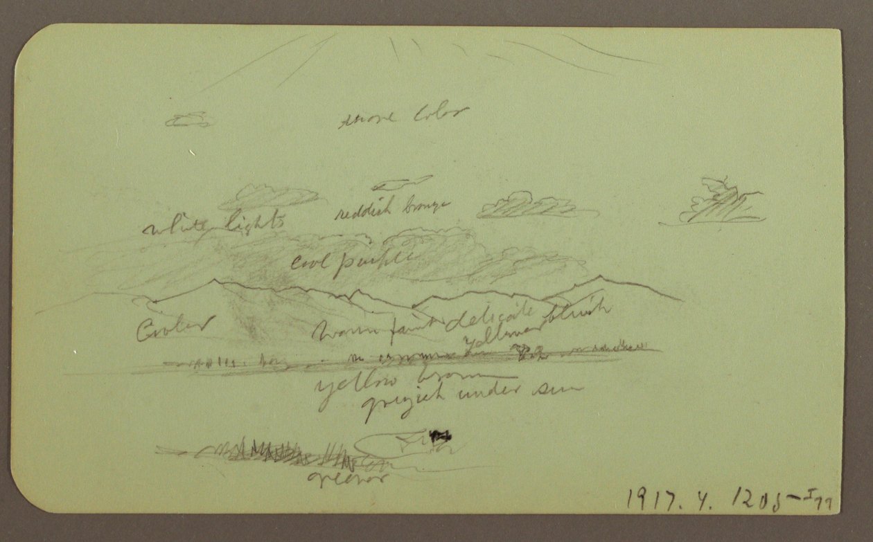 Landschaft mit Kirche; Verso: Landschaft, 1883 von Frederic Edwin Church