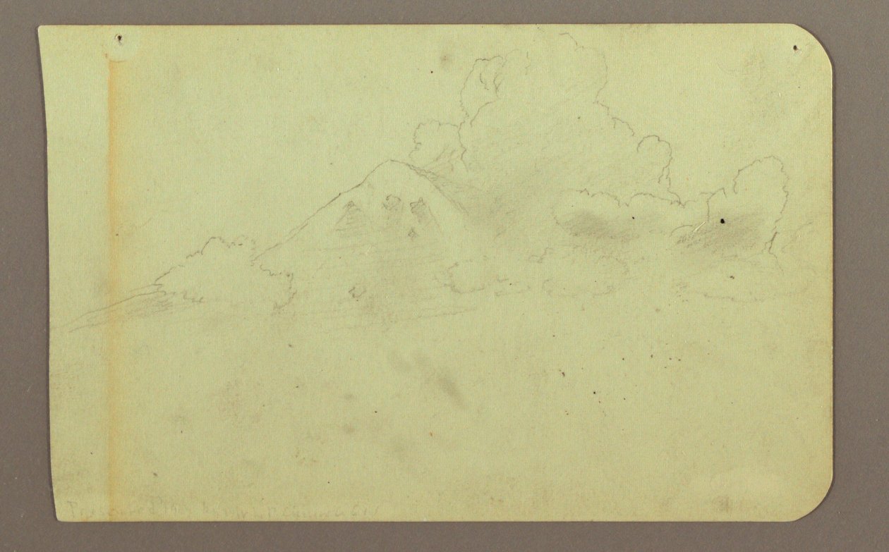 Landschaft mit Wolken; Verso: Berg, 1883 von Frederic Edwin Church