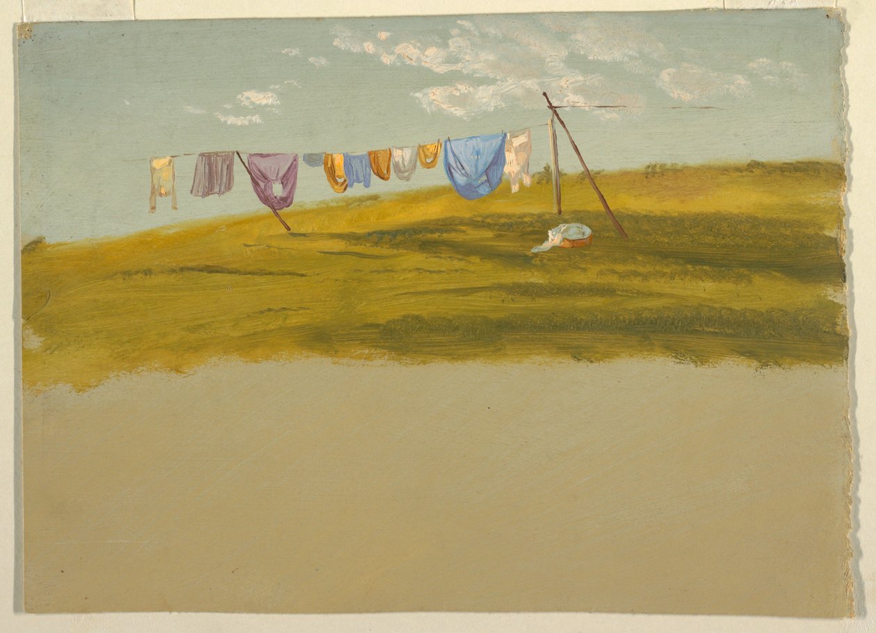 Wäsche zum Trocknen aufgehängt, ca. 1865–75 von Frederic Edwin Church