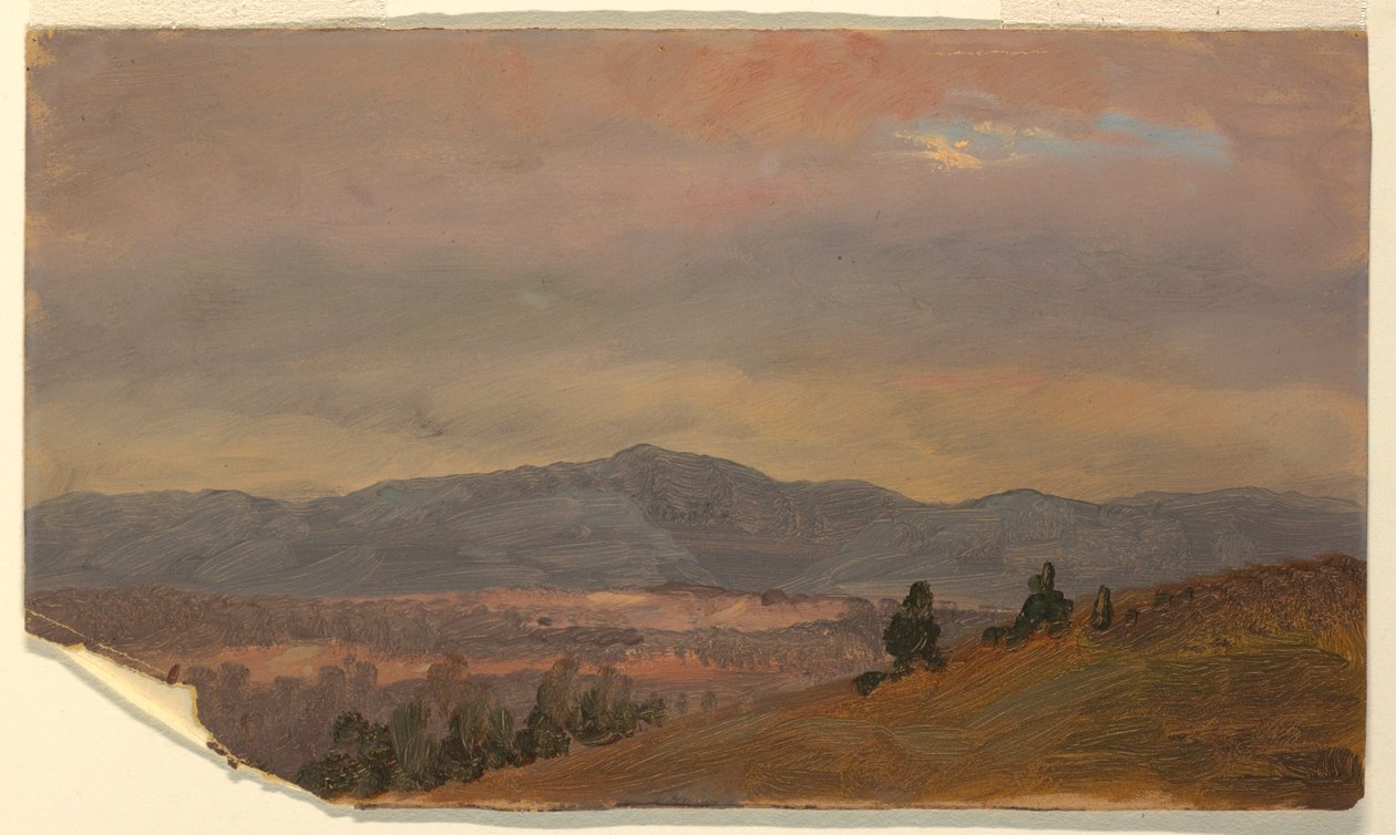 Blick auf entfernte Hügel, Hudson Valley, New York, 1870–80 von Frederic Edwin Church