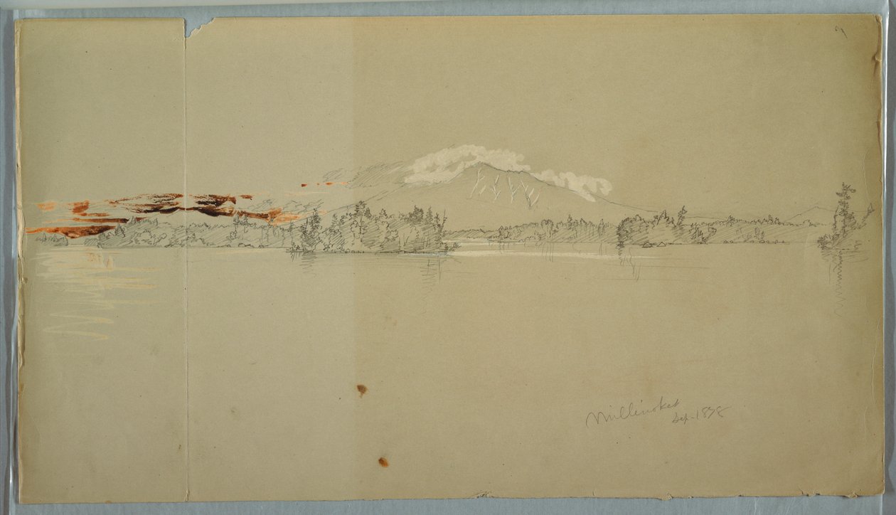 Millinocket-See, Blick auf den Mt. Katahdin von Frederic Edwin Church