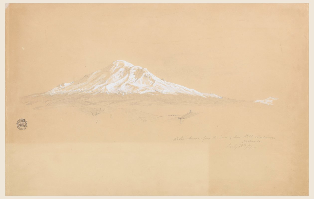 Berg Chimborazo vom Haus des Señor Pablo Bustamante, Riobamba, Ecuador von Frederic Edwin Church