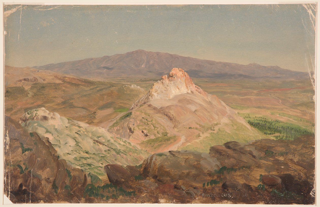 Zeichnung, Mount Pentelikon, April 1869 von Frederic Edwin Church