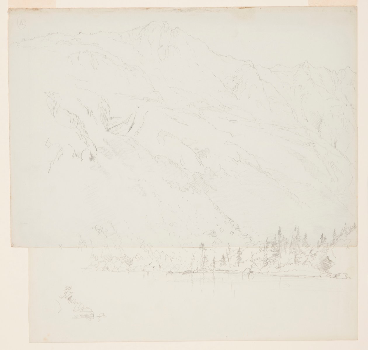 Zeichnung, Mt. Katahdin, Maine, 1870–78 von Frederic Edwin Church