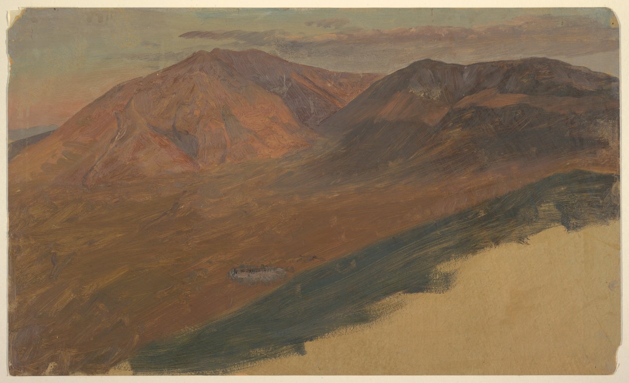 Zeichnung, Berge Katahdin und Turner aus der Ferne, 1860–78 von Frederic Edwin Church