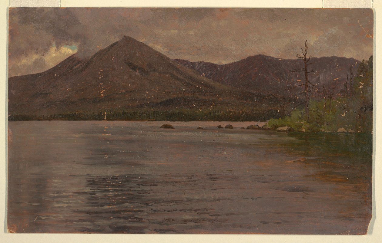Zeichnung, Mt. Katahdin vom Lake Katahdin, 1877 von Frederic Edwin Church