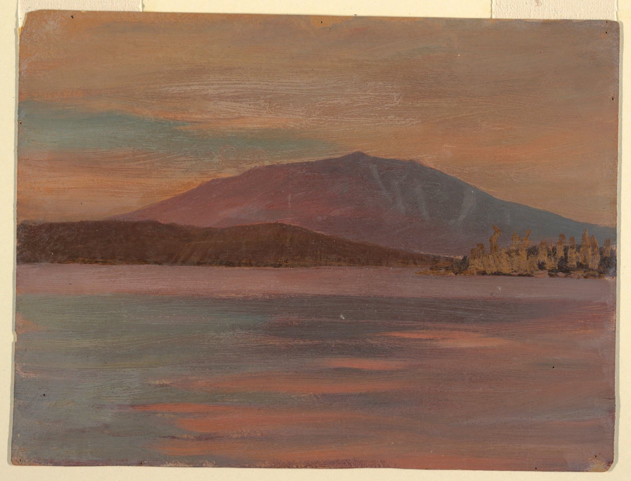 Zeichnung, Mt. Katahdin vom Togue Pond, 1877 von Frederic Edwin Church