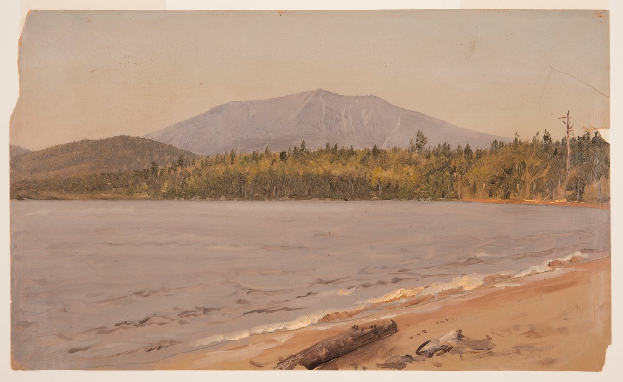 Zeichnung, Mt. Katahdin vom Togue Pond, möglicherweise 1878 von Frederic Edwin Church