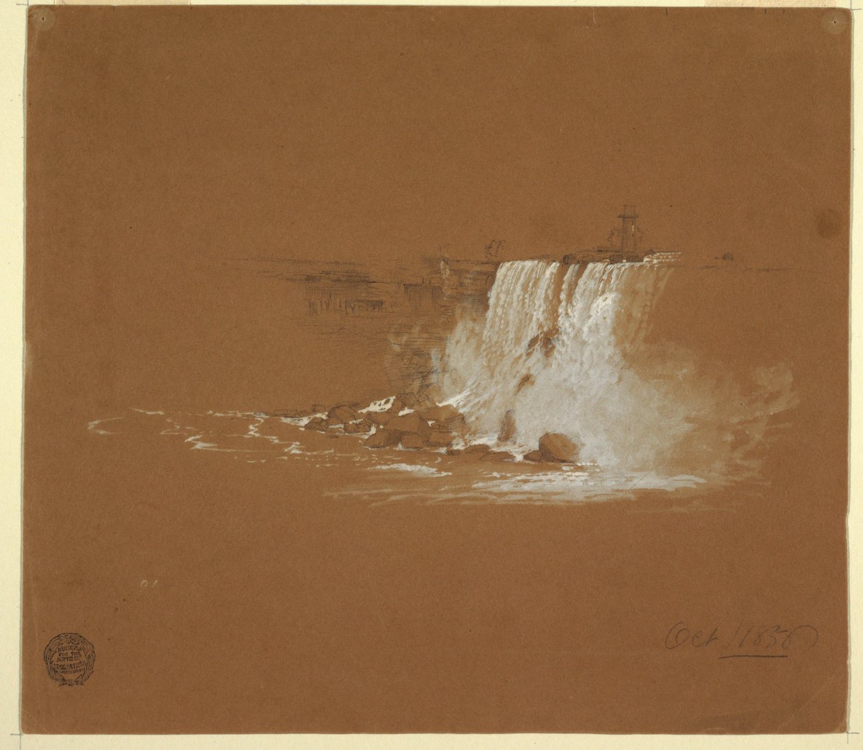 Zeichnung, Niagarafälle, Oktober 1856 von Frederic Edwin Church