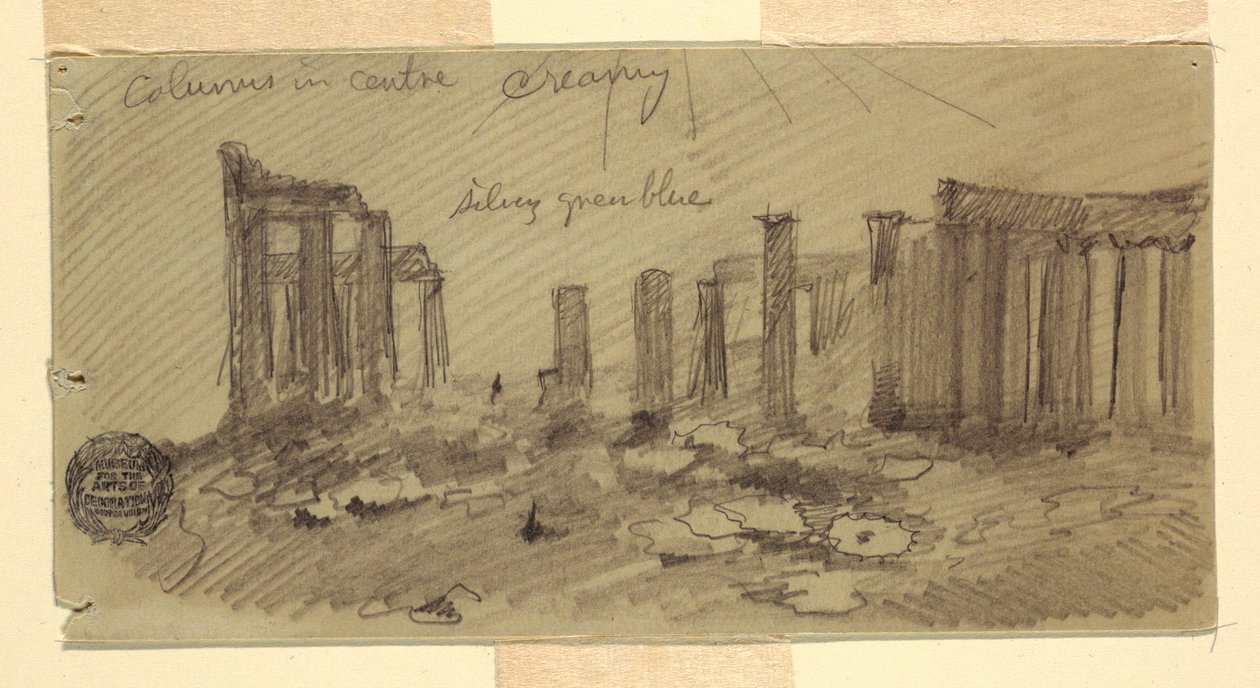 Parthenon, Athen von Westen, April 1869 von Frederic Edwin Church