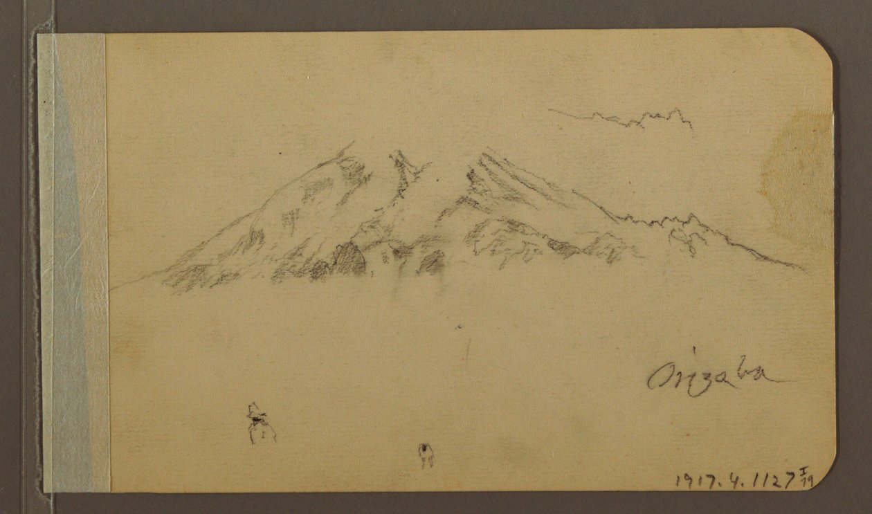 Gipfel des Orizaba, Figur; Verso: Ebene und Bergketten, 1889 von Frederic Edwin Church