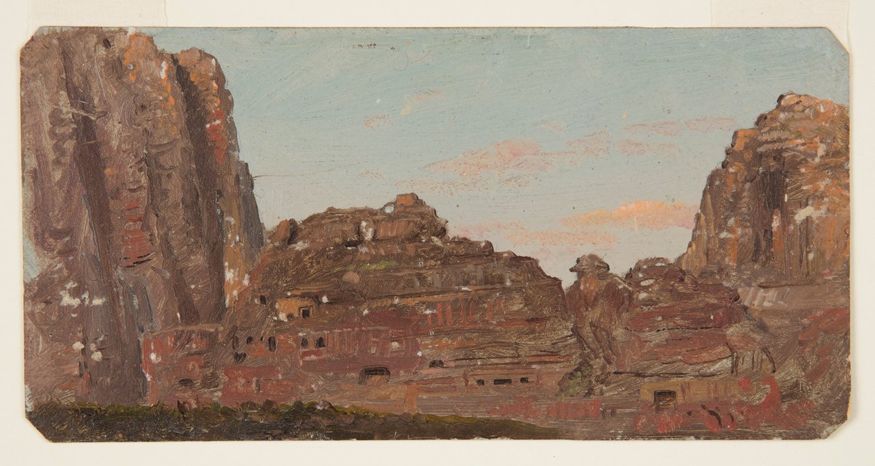 Petra, Khirbet en-Nasara Felsenkammern, Februar 1868 von Frederic Edwin Church