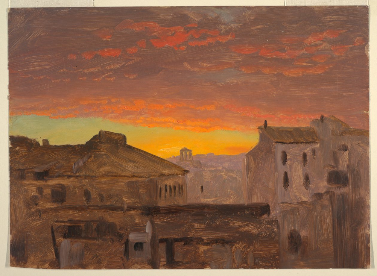 Rom, Dächer bei Sonnenuntergang, 1868–69 von Frederic Edwin Church