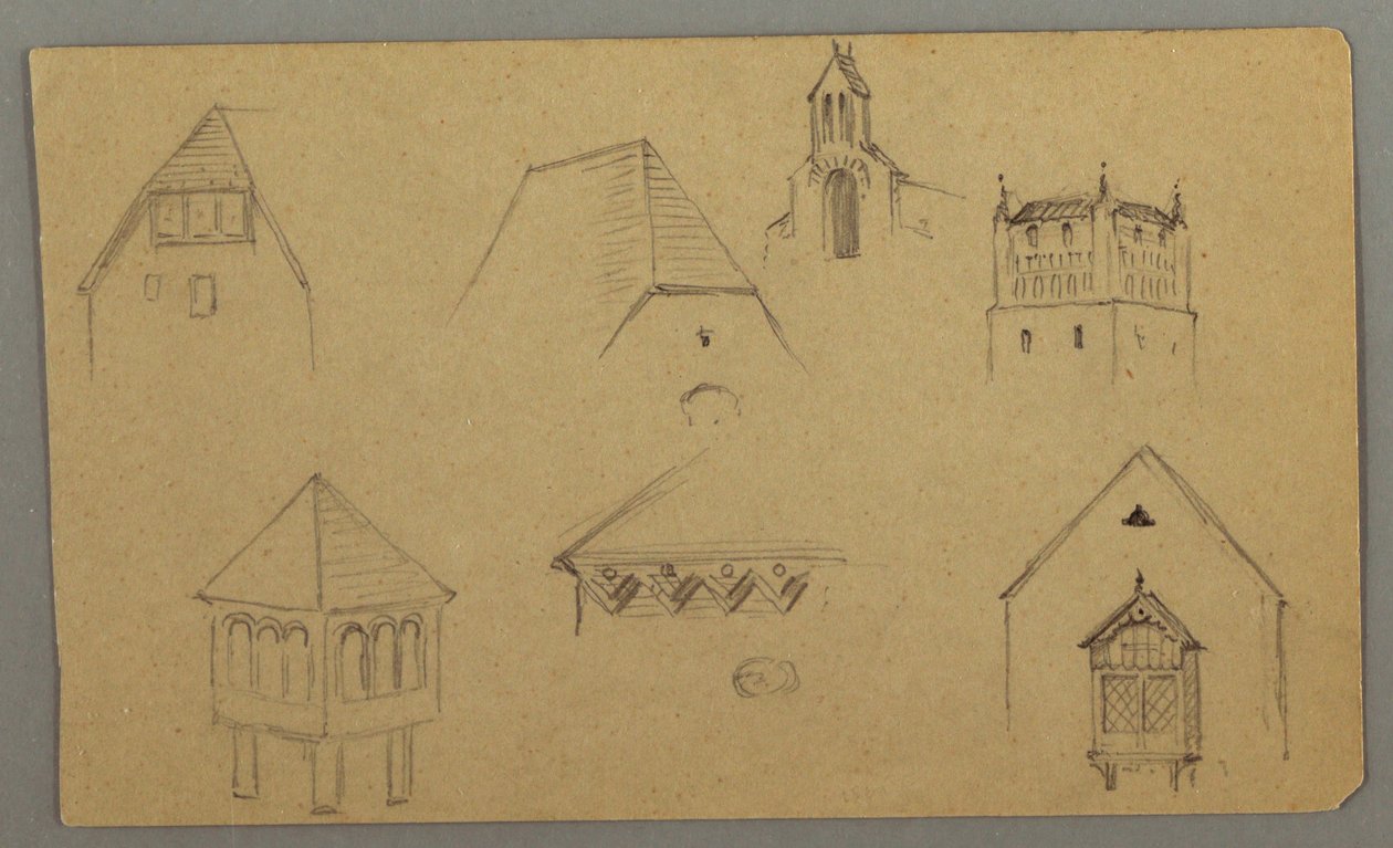 Dachstudien, Österreich (?), 1868 von Frederic Edwin Church