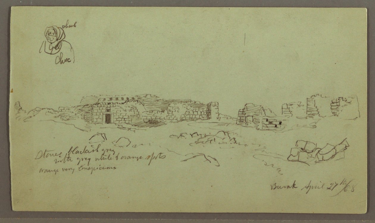 Ruinen, Figurenstudie, 27. April 1868 von Frederic Edwin Church