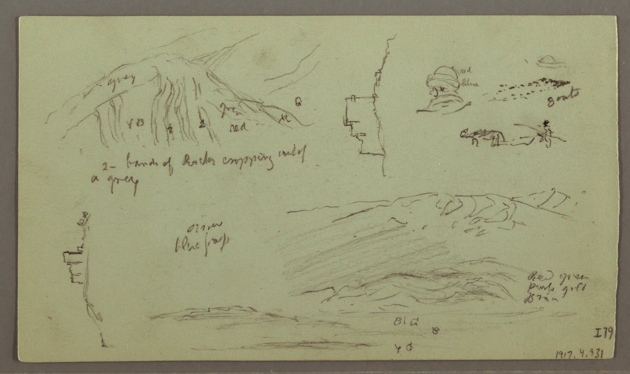 Ruinen, Figurenstudie, 27. April 1868 von Frederic Edwin Church