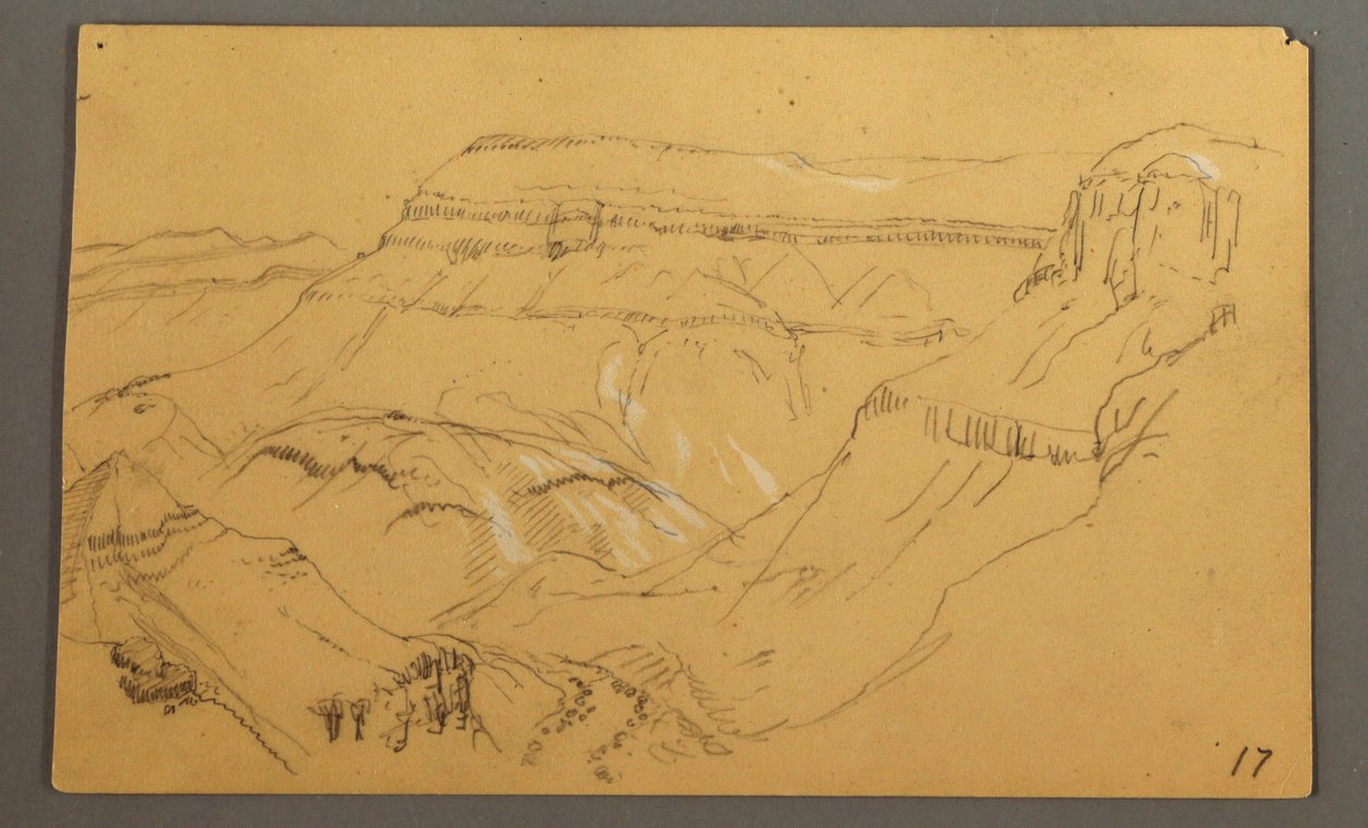 Skizzen, El Yemen Tal, "Arabien", möglicherweise 1868, 20. Februar von Frederic Edwin Church
