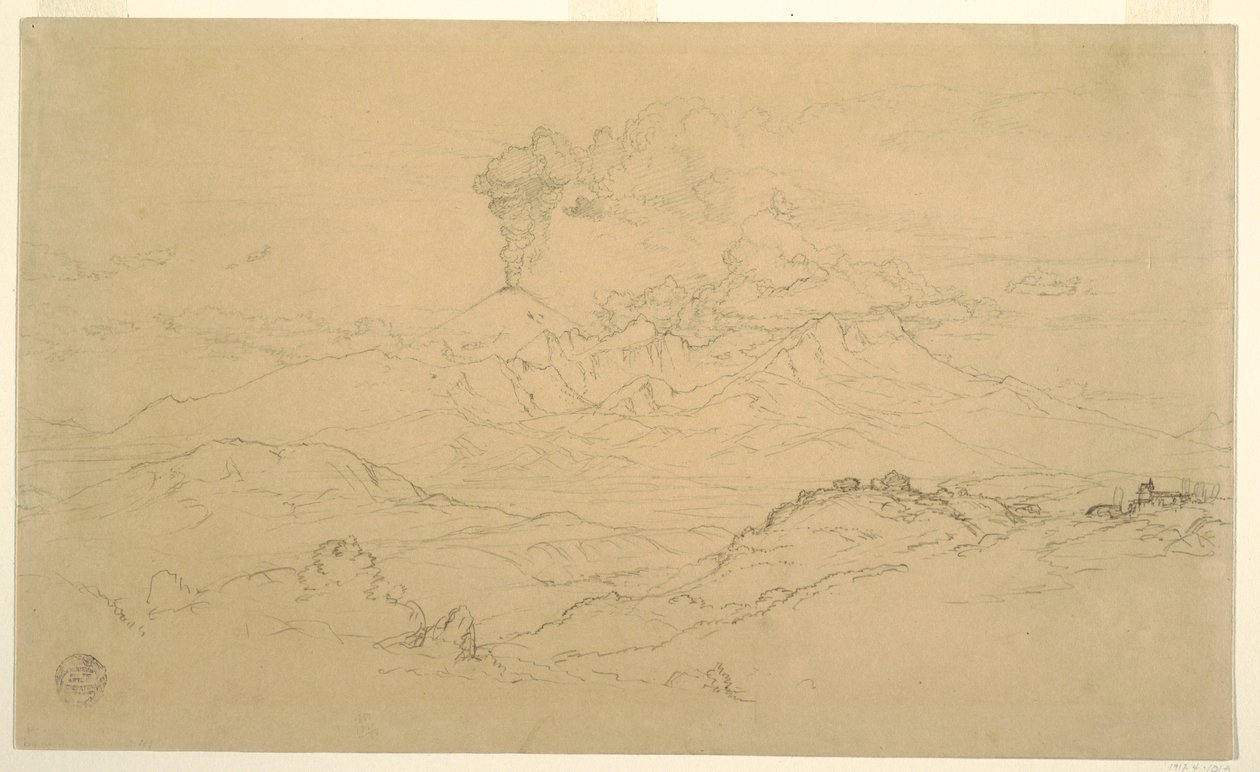 Rauch steigt aus dem Cotopaxi-Vulkan, Ecuador, 1857 von Frederic Edwin Church