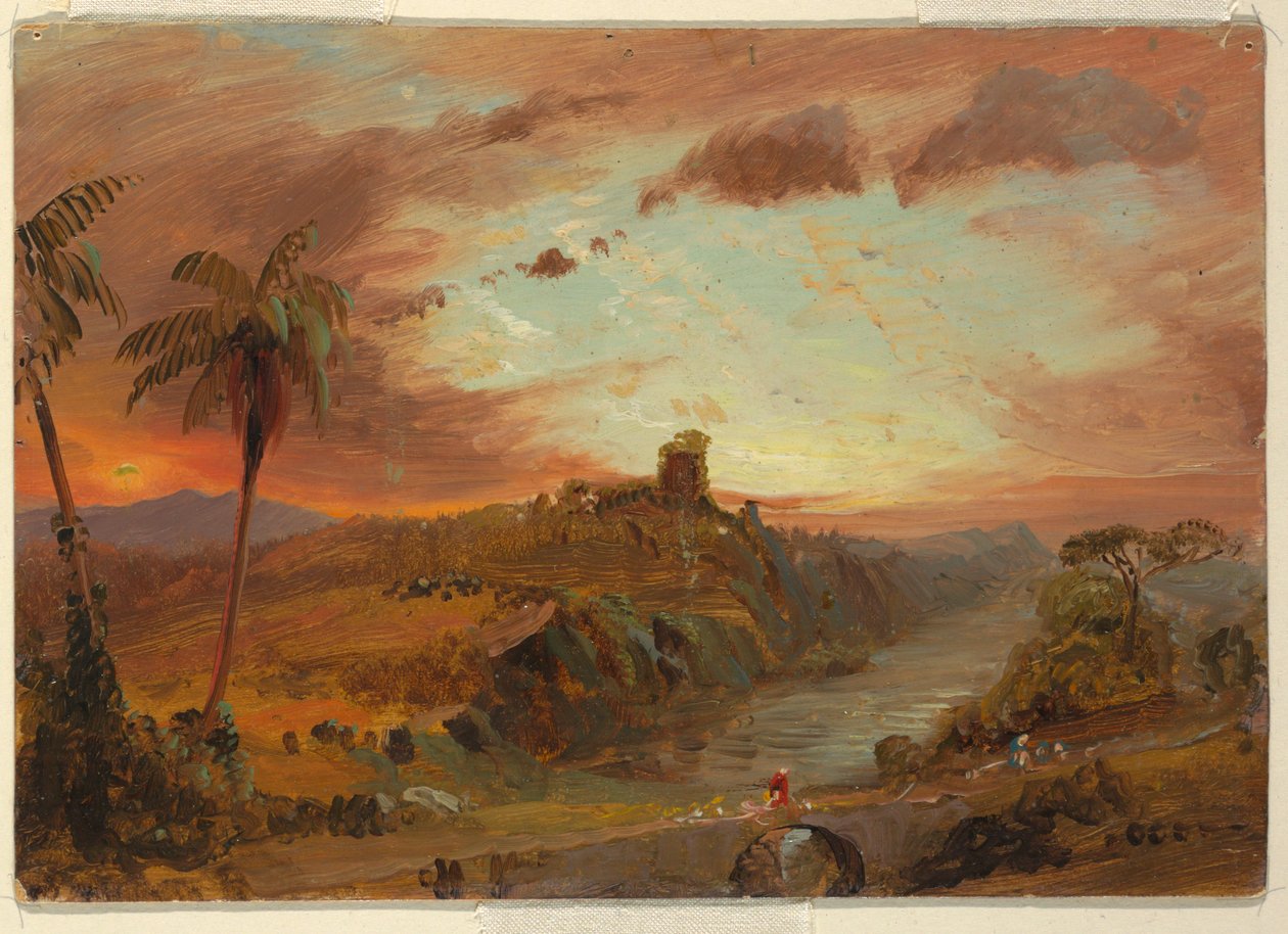 Studie für "Imaginäre südamerikanische Landschaft" von Frederic Edwin Church