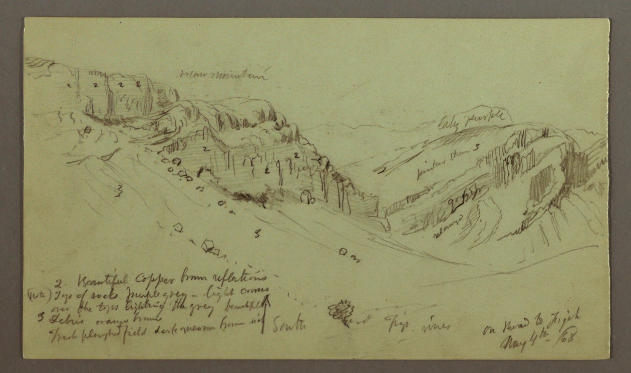 Studie von der Seite eines Tals, 4. Mai 1868 von Frederic Edwin Church