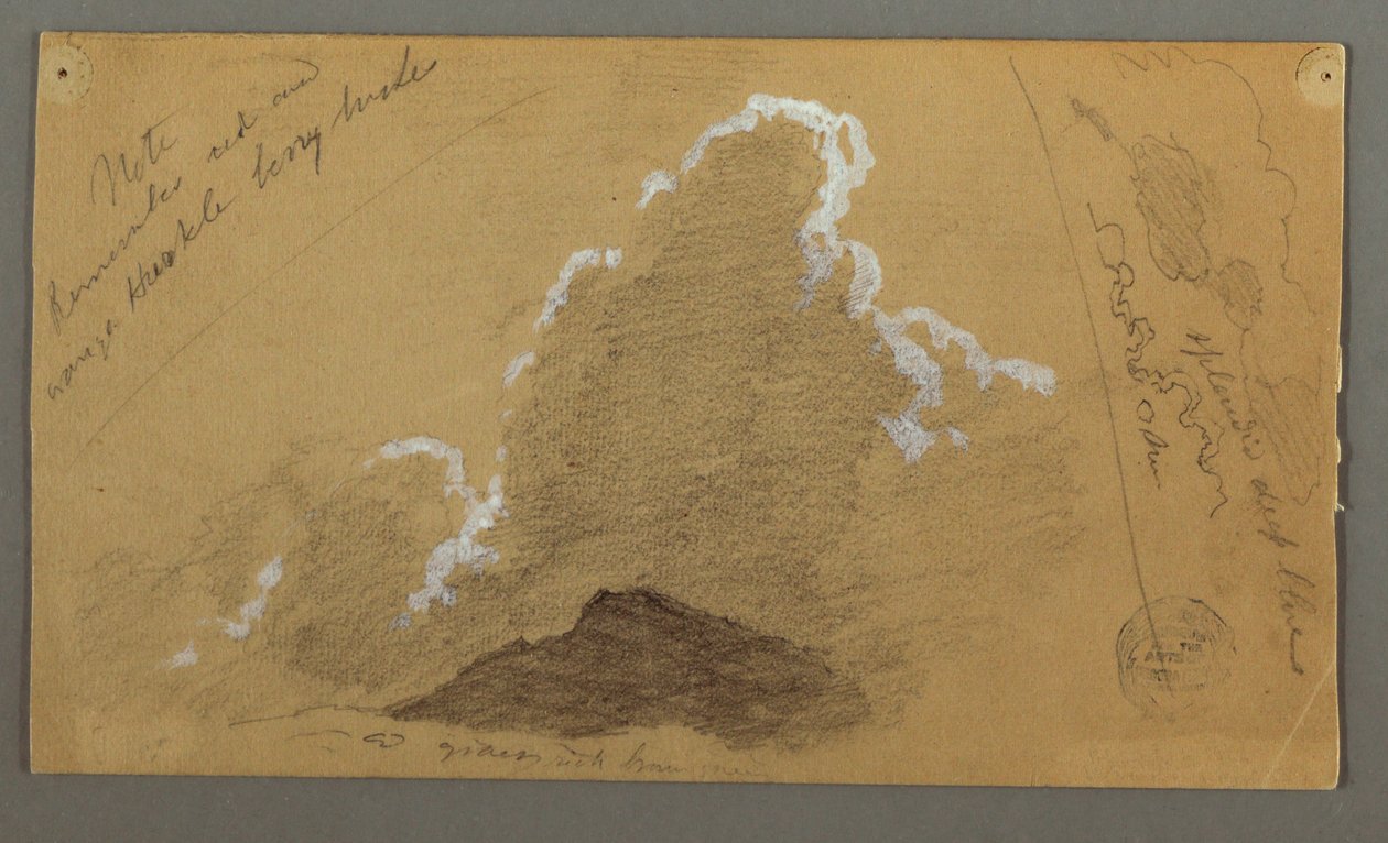 Gipfel mit großen Wolken von Frederic Edwin Church