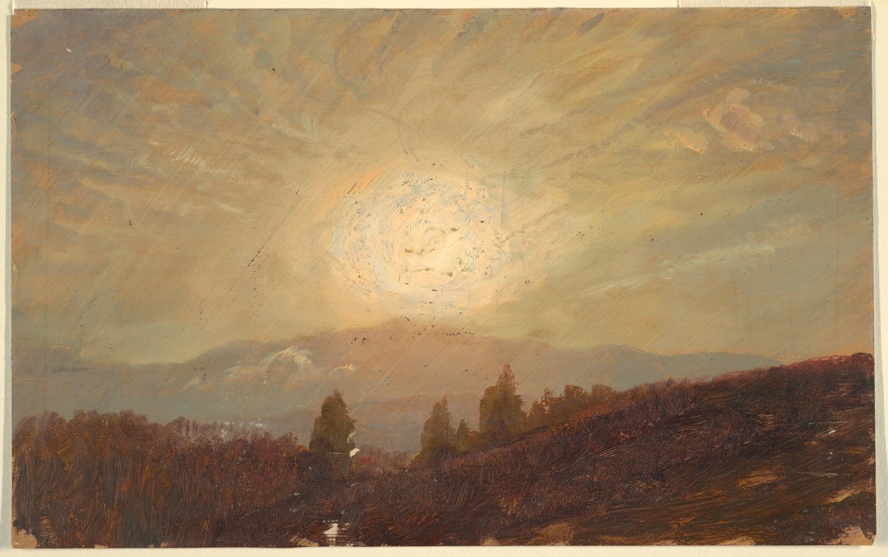 Zeichnung, Sonnenuntergang, 1855–65 von Frederic Edwin Church